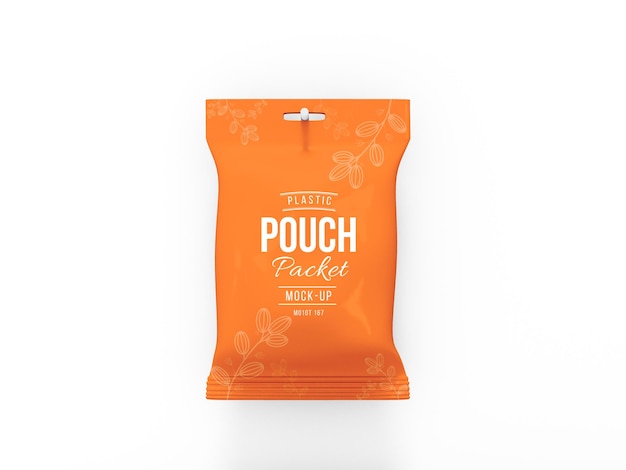 Paper food bag packaging mockup