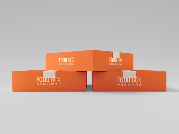 PSD paper food box packaging mockup