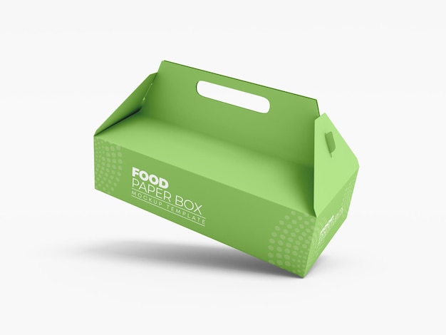 PSD paper food box packaging mockup