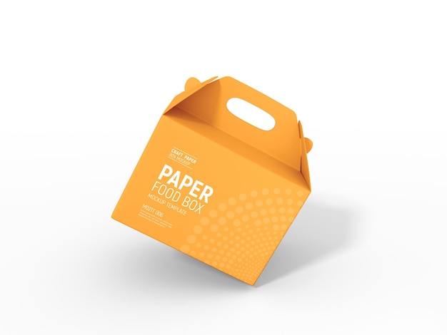 Paper Food Delivery Box Packaging  Mockup