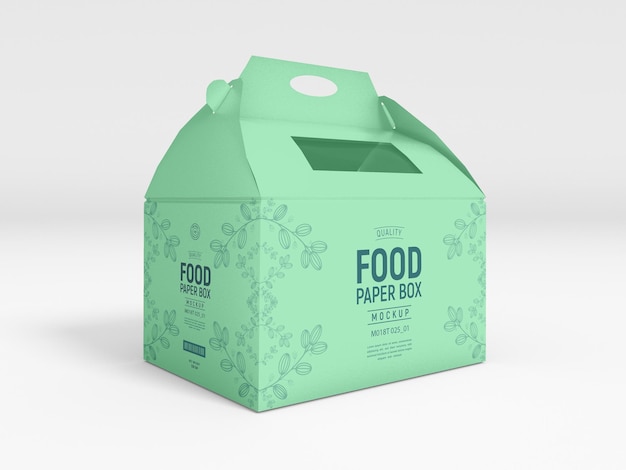 Free Food Box Packaging Mockup (PSD)