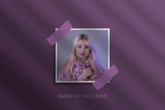 paper frame photo mockup Premium Psd