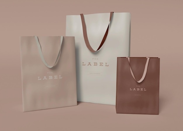 Paper gift bag mockup