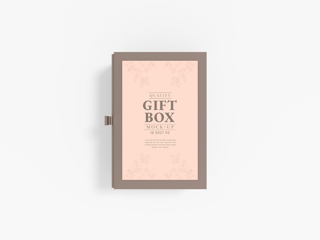 Paper Gift Box With Cover Sleeve Mockup