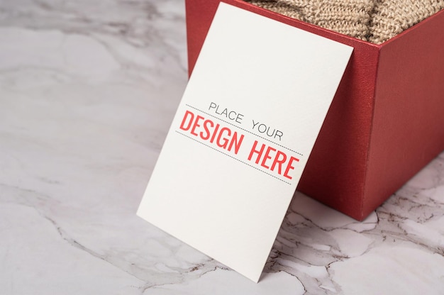 Paper greeting card psd mockup