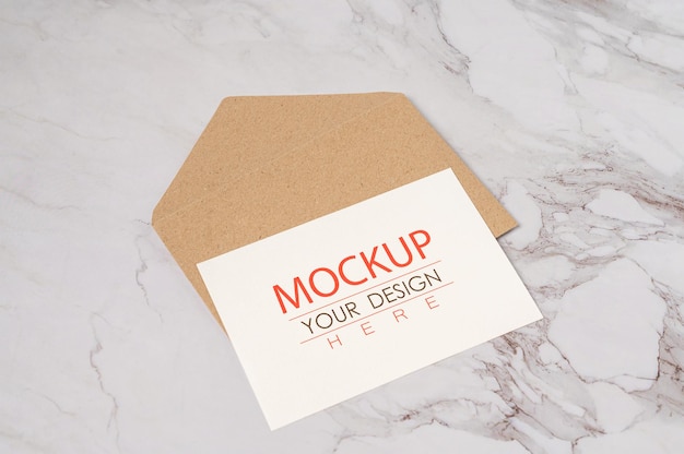 Paper greeting card PSD mockup