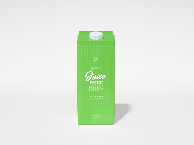 Paper Juice Carton Packaging Mockup