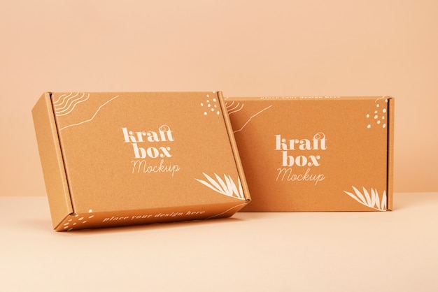 PSD paper kraft box or container mock-up