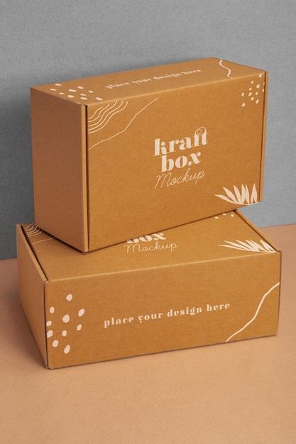 PSD paper kraft box or container mock-up