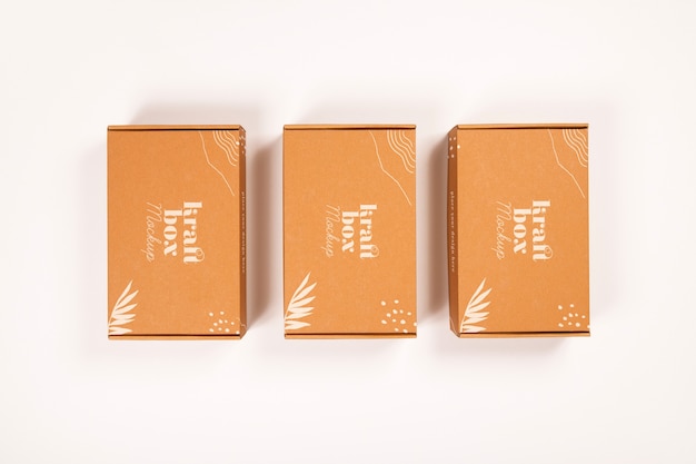 PSD paper kraft box or container mock-up