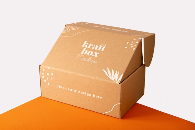 PSD paper kraft box or container mock-up