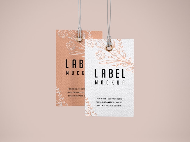 Paper label mockup set