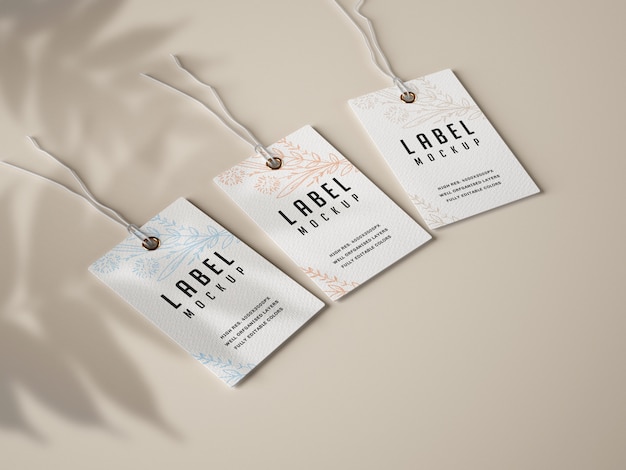 Paper label mockup set