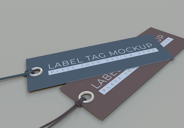 PSD paper label tag mockups template