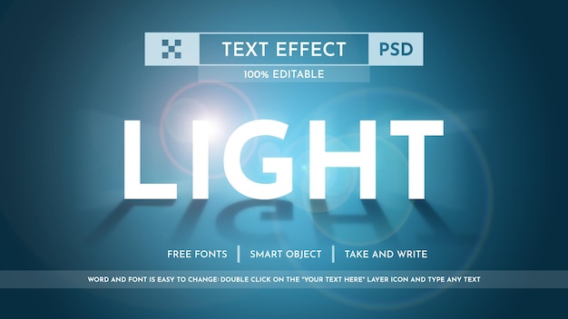Paper Light 편집 가능한 텍스트 효과 글꼴 스타일