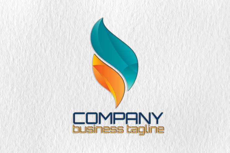 PSD paper logo mockup template design
