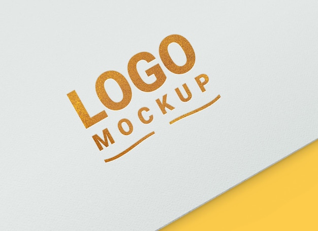 Paper logo mockup template psd mockup