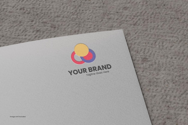 Mockup di logo di carta