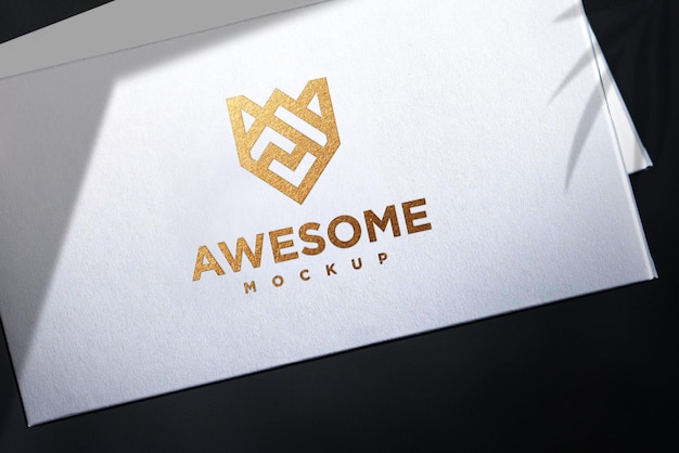 PSD paper logo mockup