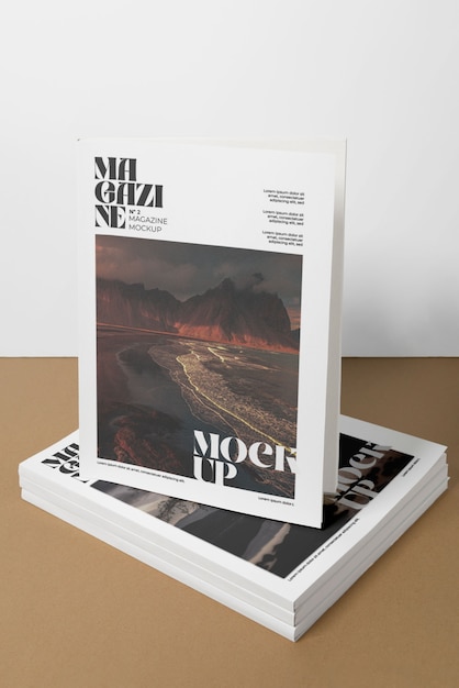 PSD paper magazine mock-up design