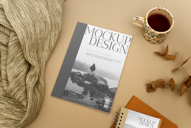 PSD paper magazine mock-up design