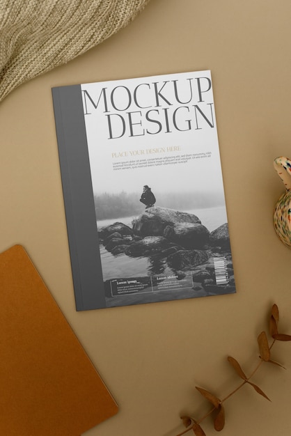 PSD paper magazine mock-up design