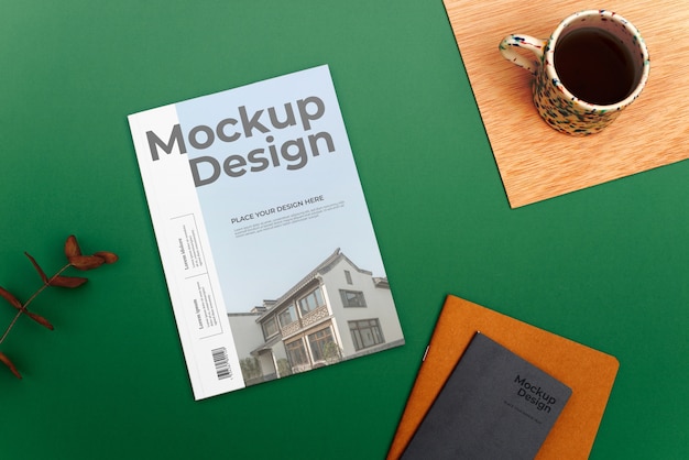 PSD paper magazine mock-up design