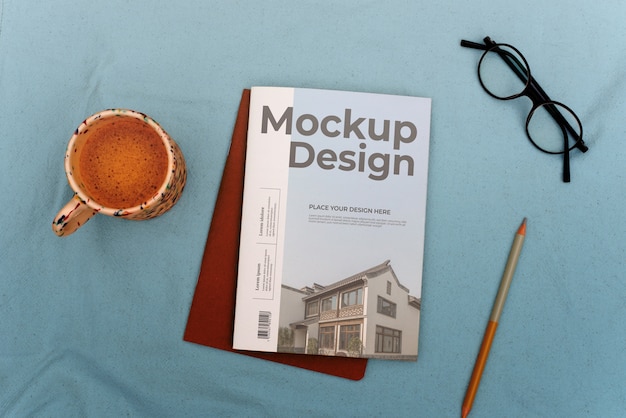 PSD paper magazine mock-up design