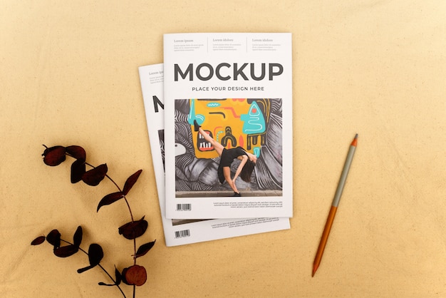 PSD paper magazine mock-up design