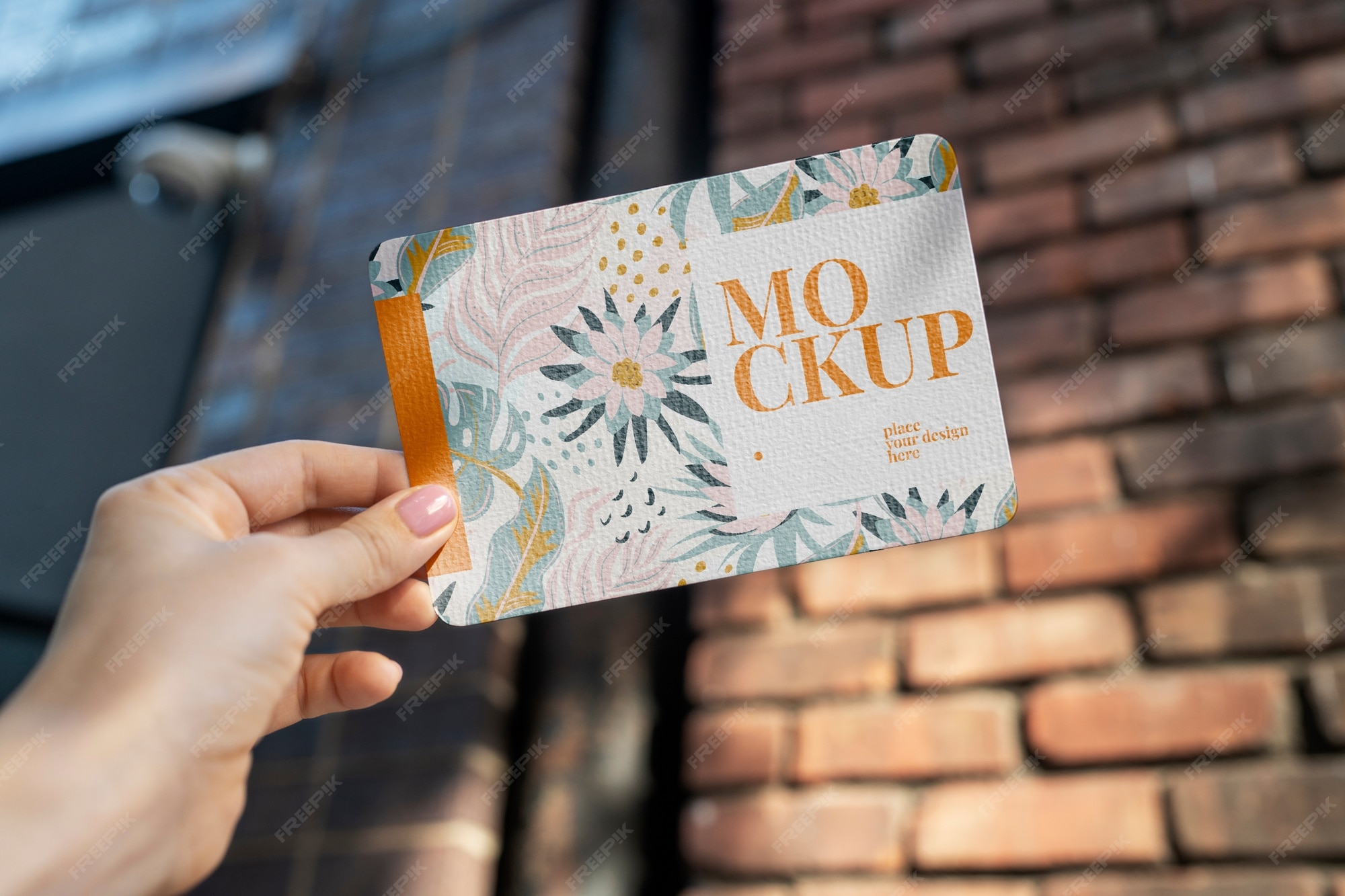 Premium PSD | Paper mockup design held in hand