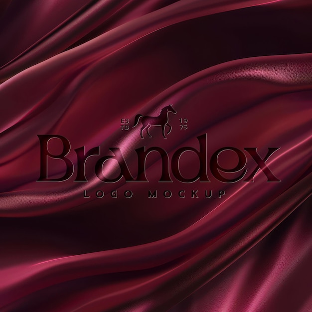 Paper Mockup Elegant Embossed Branding PSD-sjabloon voor het logo