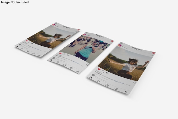 Paper mockup per instagram post