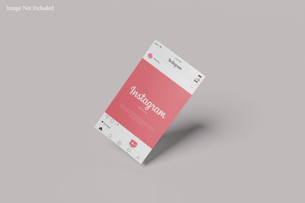 PSD paper mockup per instagram post