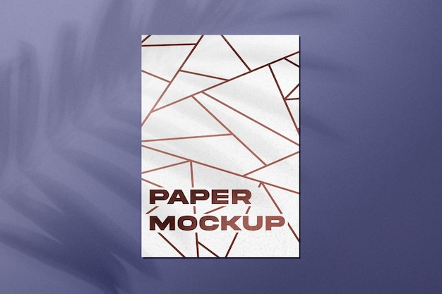Paper mockup with shadow overlay
