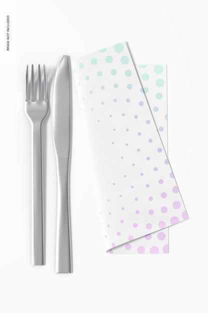 Paper napkin mockup