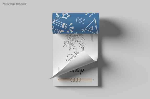 PSD paper notebook mockup