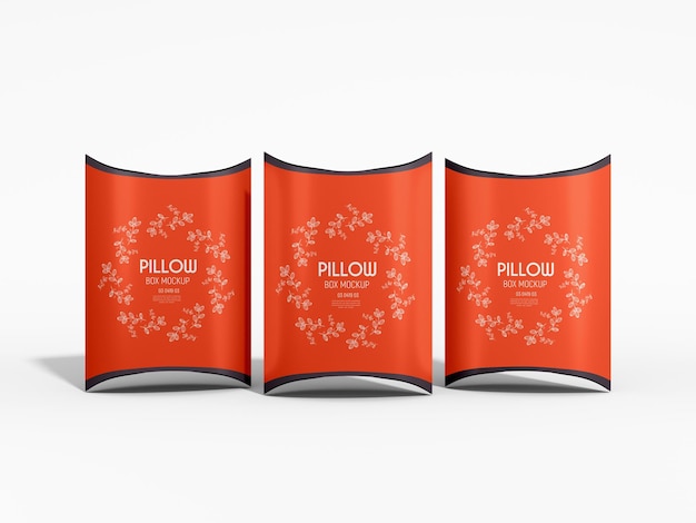 PSD paper pillow box packaging mockup