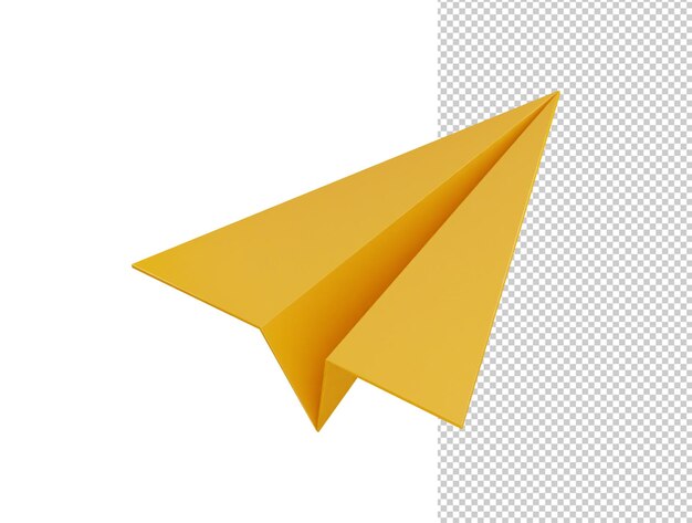 PSD icona aereo di carta rendering 3d illustrazione vettoriale