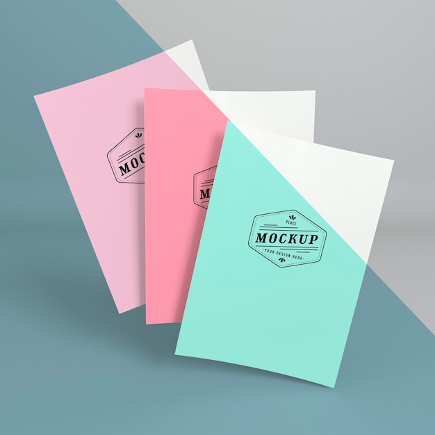 PSD mock-up di concetto di pop di carta