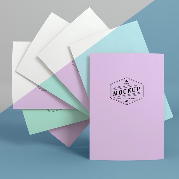 PSD mock-up di concetto di pop di carta