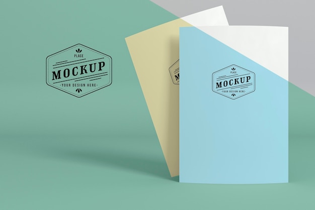 PSD mock-up di concetto di pop di carta