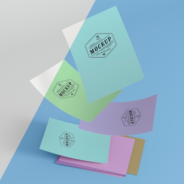 PSD mock-up di concetto di pop di carta