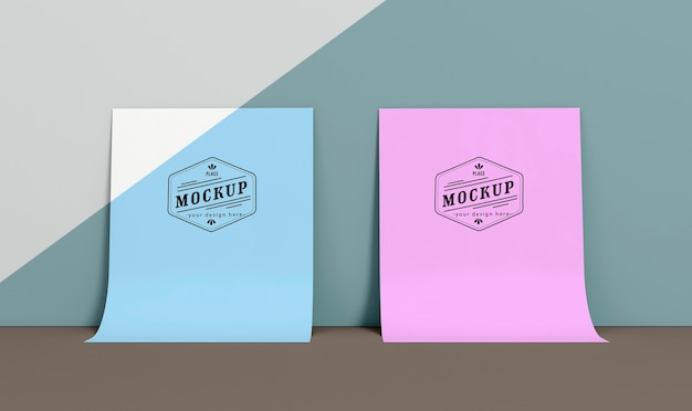 PSD mock-up di concetto di pop di carta