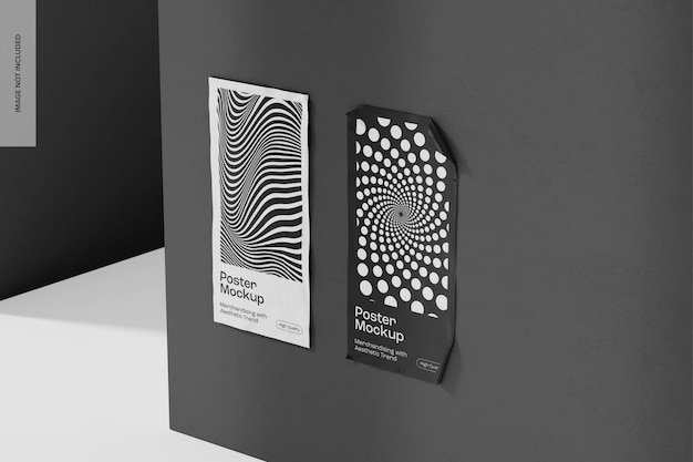 paper posters mockup