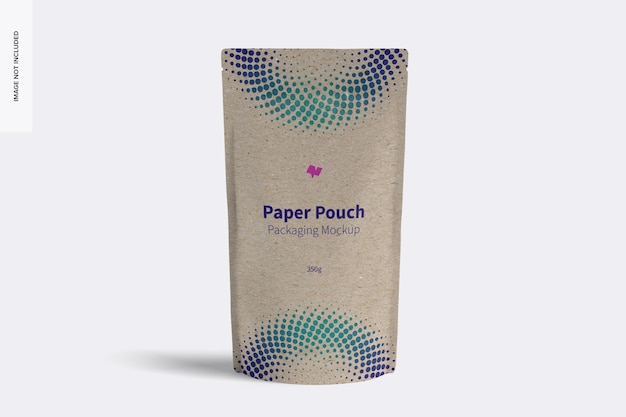 Paper pouch packaging mockup