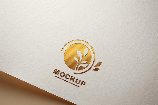Мокет логотипа, отпечатанный на бумаге