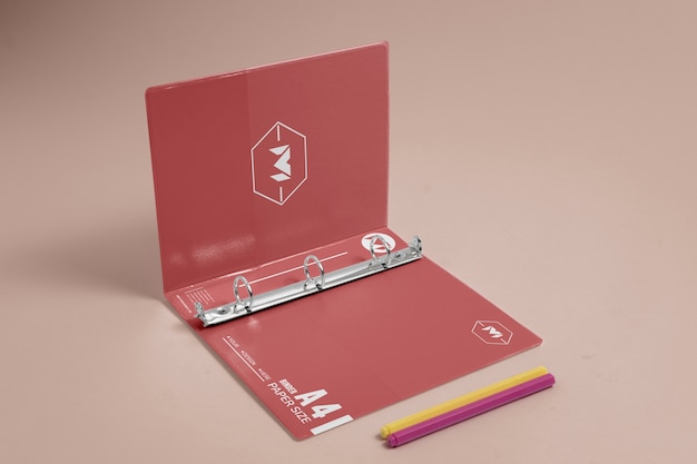 PSD paper ring binder mock-up