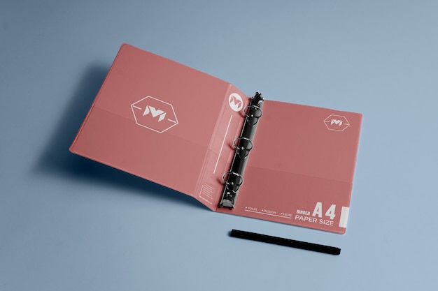 PSD paper ring binder mock-up