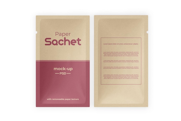 Paper sachet mockup