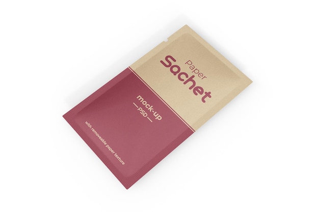 Paper sachet mockup